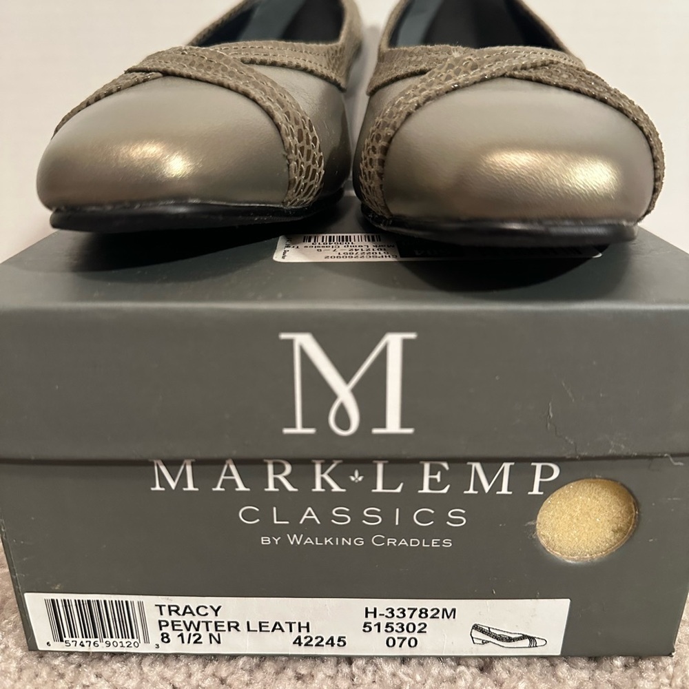 Walking Cradles Women's Taupe Flats, Pewter Leath, 8 1/2N, NWT - Picture 2 of 8